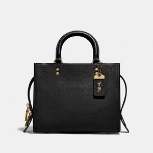 Coach Rogue 25 Bag | Black Pebble Leather + Glovetanned Leather